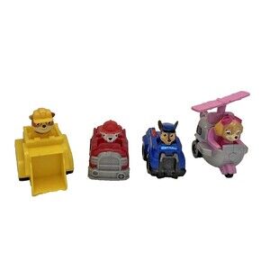 Paw Patrol Racers Vehicle Lot of 4 Spin Master Skye Rubble Chase Marshall